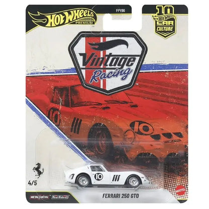 Hot Wheels Premium Series Car Culture FPY86 VR Vintage Racing Porsche 917K Ferrari 250 GTO Jaguar XJS Car Models Die-Cast Toy