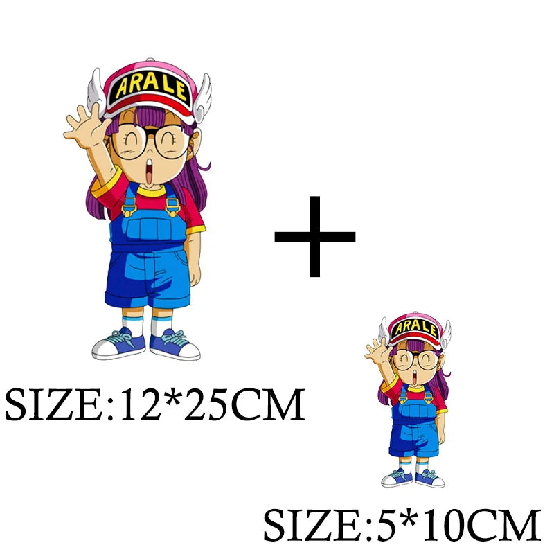 Anime Arale Dr Slump Cartoon Patches for Clothes Heat Transfer Thermal Vynil Stickers DIY T shirt Iron on for Women Appliqued