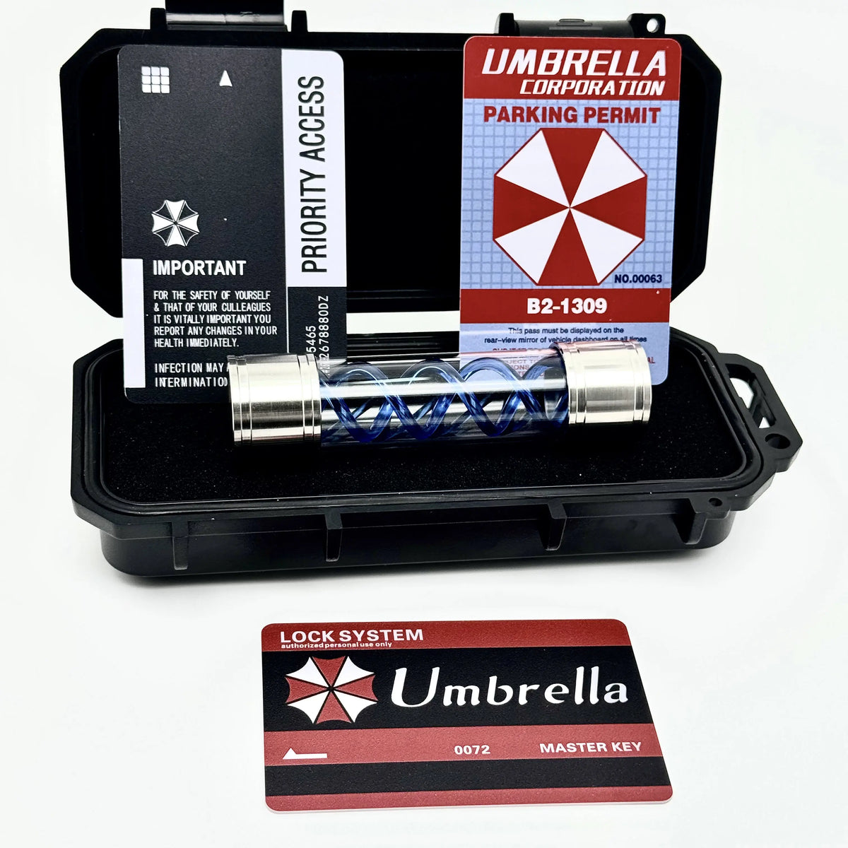 Resident Evil Handmade T-Virus Sample Bottle Model Toy - Umbrella Corporation Box Game Collectible