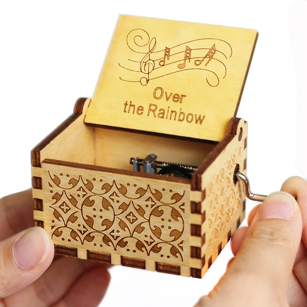 Wooden Anime Figure Music Box Pirates of the Carib Davy Jones Jack Sparrow Creative Birthday Christmas Day Gift