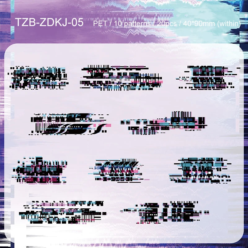 JIANWU Noise Space Series Vintage Cyberpunk Mosaic Landscape Material Collage PET Sticker Creative DIY Journal Stationery