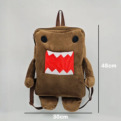 TreasuringU Domo Kun Plush Backpack Brown Stuffed Bag for Women Men Kids Cute Small Shoulder Messenger Bag