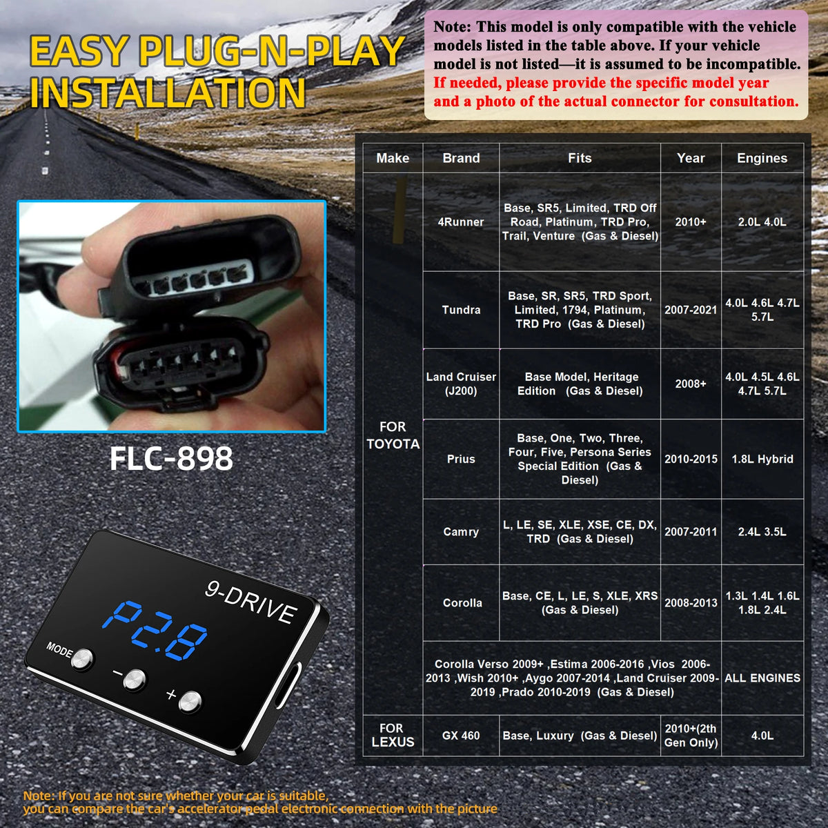 Car Electronic Throttle Controller Accelerator Tuning For Car 9 Drives 5 Modes Racing Accelerator Potent Booster For All Cars
