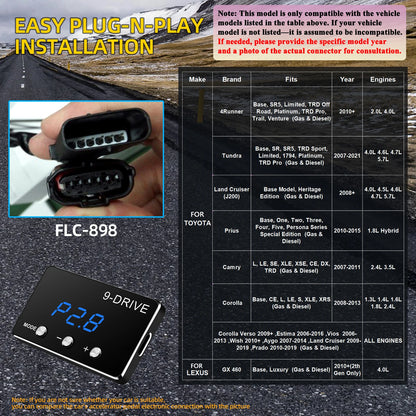 Car Electronic Throttle Controller Accelerator Tuning For Car 9 Drives 5 Modes Racing Accelerator Potent Booster For All Cars