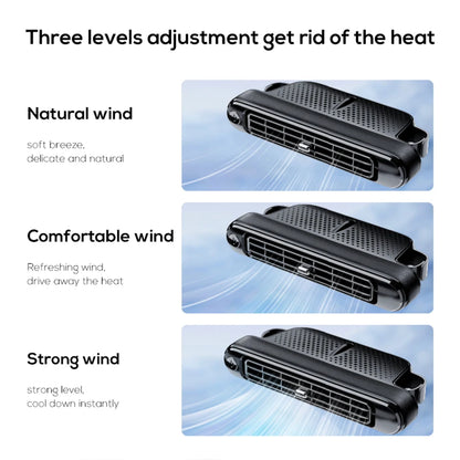 Car Seat Backrest Cooling Fan 3 Speed Adjustable USB Charged Independent Switch Reversible Mount Cool  Air for Rear Seats Fan