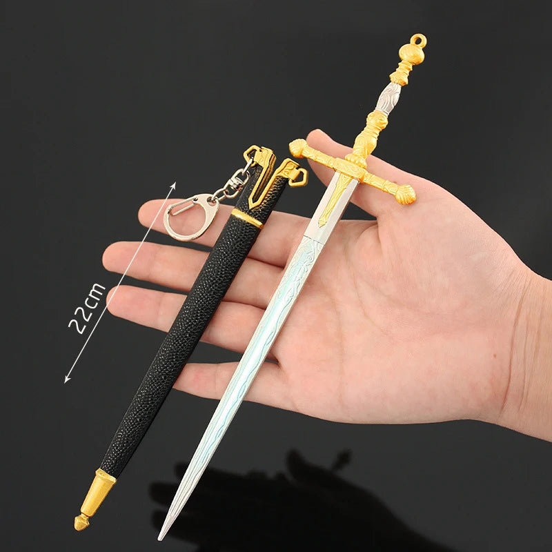 Mini Dark Moon Sword Keychain ER Game Peripherals Ranni Hand of Malenia Moonveil Sword Model Key Ring llavero Gift Toys