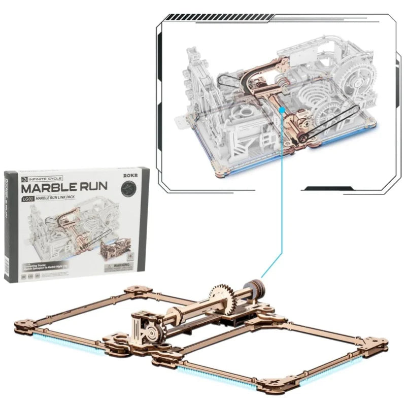Robotime Marble Track Connecting Component Kit for Marble Night City and Marble Spaceport Marble Run Link Pack for Adult