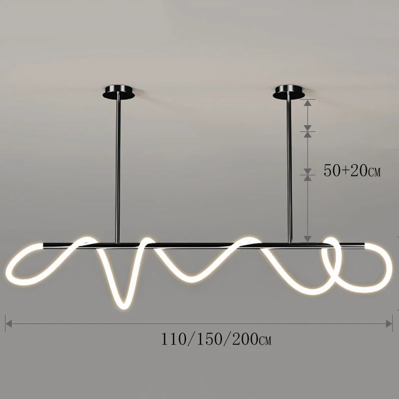 Nordic home decor line Chandeliers for dining room lustre pendant lights hanging lamps for ceiling Light fixture indoor lighting