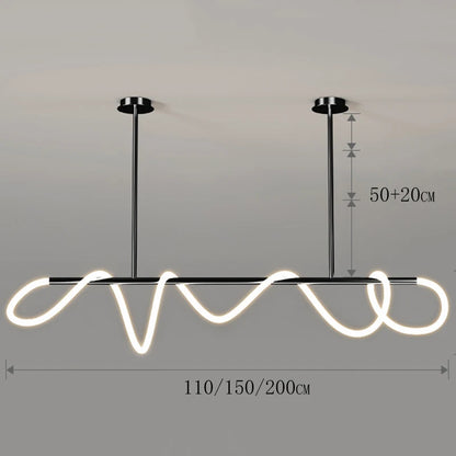 Nordic home decor line Chandeliers for dining room lustre pendant lights hanging lamps for ceiling Light fixture indoor lighting