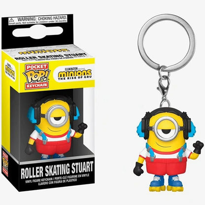 Funko Pocket Pop Keychain Miniones Carl Agnes Pajama BOB Vinyl Action Figure Brinquedos Collection Model Toys for Kids