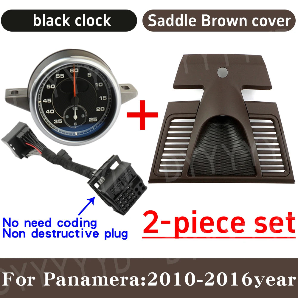 Car Stopwatch Chrono For Porsche Panamera 970 2010-2016 Stop Watch Clock Interior Dashboard Cover Compass Electronic Meter Clock