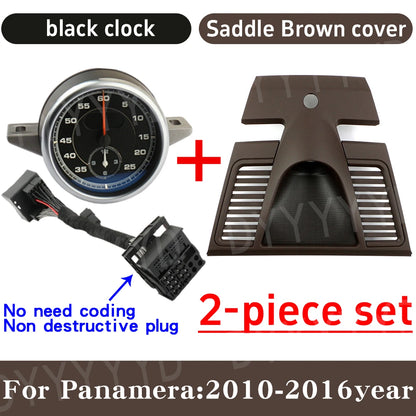 Car Stopwatch Chrono For Porsche Panamera 970 2010-2016 Stop Watch Clock Interior Dashboard Cover Compass Electronic Meter Clock