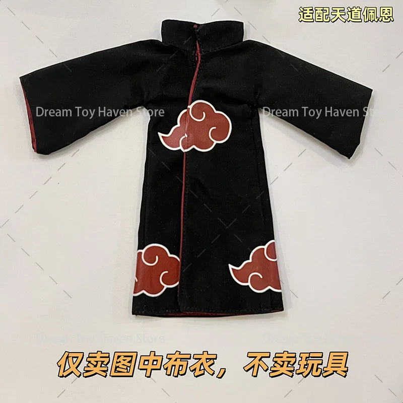 SHF 1/12 Scale Soldier Cloak Naruto Uzumaki Gown Sasuke Uchiha Jacket Ninja Martial Arts Uniform For 6Inch Action Figure Dolls