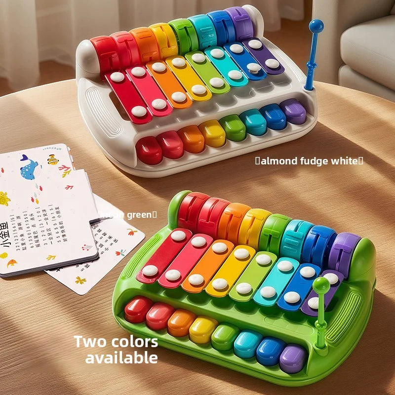 Baby Toy 2-in-1 Piano Toy Eight Tone Hand Piano Toy Baby Toy Piano Instrument