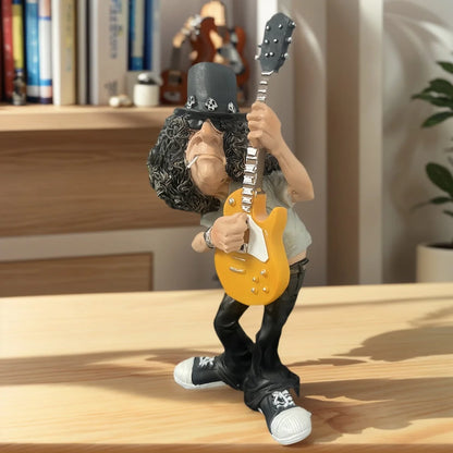 Resin Rock Star Figure Decorative Item Perfect Gift Choice Collectible Rock Musician Sculpture for Home Decor