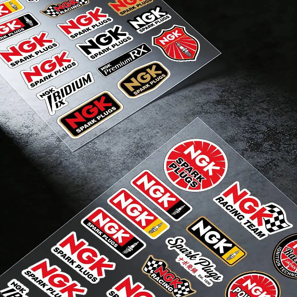 For NGK Reflective Motorcycle Stickers Waterproof Vinyl Decals for Motorbike Helmet Fuel Tank Bike