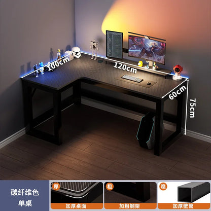 Modern Corner Computer Desk L-shaped Desktop Home E-sports Table Game Desk Bookshelf Bedroom Study Table Office Desk Chair