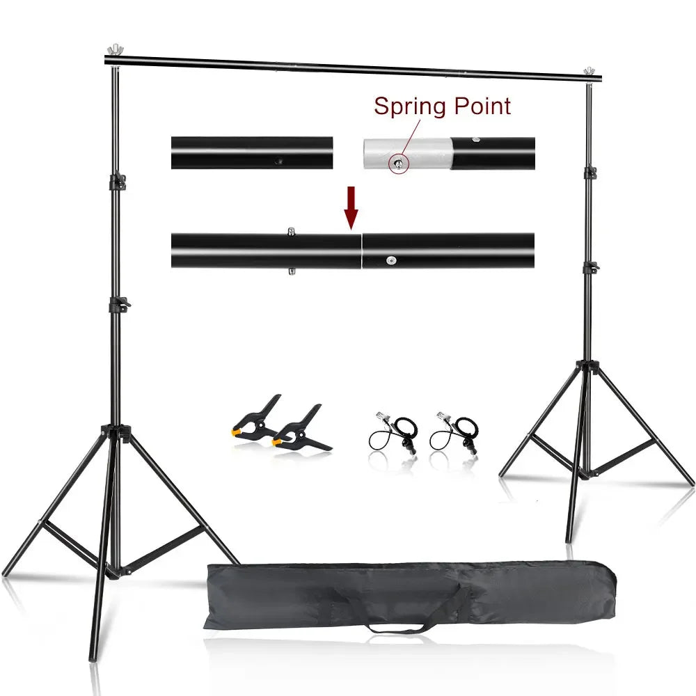 SH Photography Background Stand Kit With Adjustable Stand Support System Backdrops For Photo Studio Chromakey Green Screen Frame