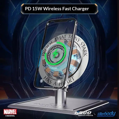 Genuine Killerbody Marvel Iron Man Alloy Base Wireless Magnetic Charger, Stable Performance, Exquisite Craftsmanship  Gift