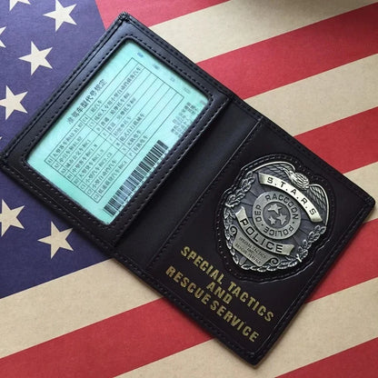 Resident Evil Leon Chris Jill Ada Rebecca Metal Badge ID S.T.A.R.S. Police Badge Case With Customizable Cosplay Accessories