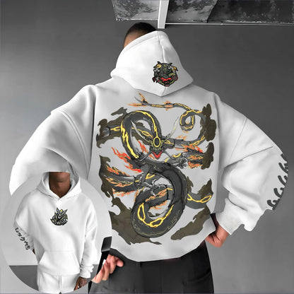 2026 Pokémon Handheld Game Rayquaza Printed Cotton Hoodie Spring/summer New Harajuku Unisex Loose Casual Y2K Parent-child Top