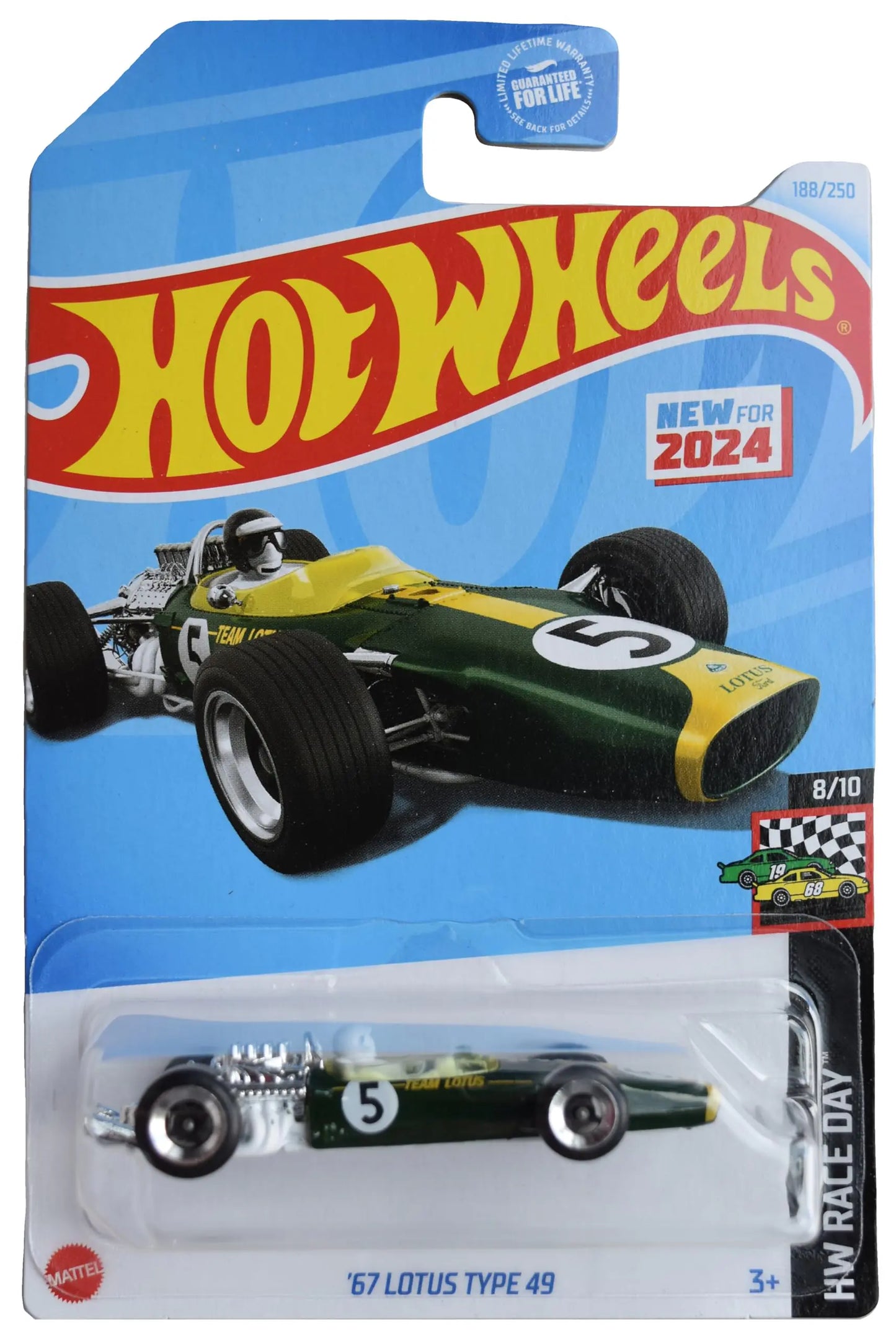 Hot Wheels 67 Lotus Type 49 HW Race Day 8/10 [Green] 188/250