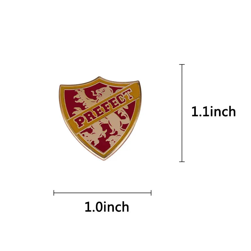 Gryffindors Prefect  house Lion Shield Lapel Pin brooch