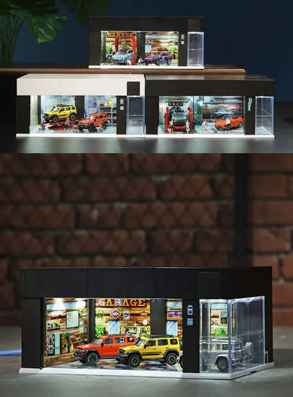 Car Display Model Storage showcase with LED light 1:64