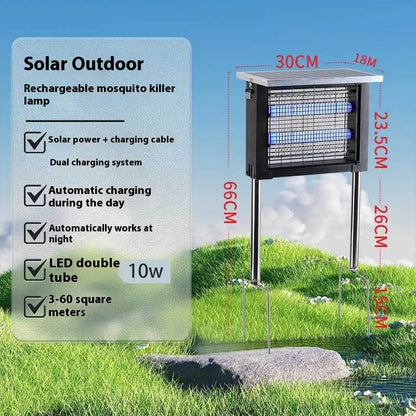 Outdoor Waterproof Solar Mosquito Killer Lamp DUAL LED
