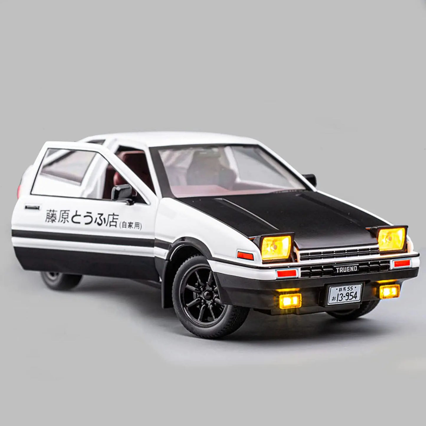 1/24 Initial D Toyota Trueno AE86 Diecast Model Car Toys