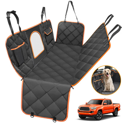 Dog Seat Cover protection 4-in-1 Scratchproof Pet Seat Cover Waterproof Dog Hammock Backseat Protection for Trucks (X-Large (60" W x 64" L))