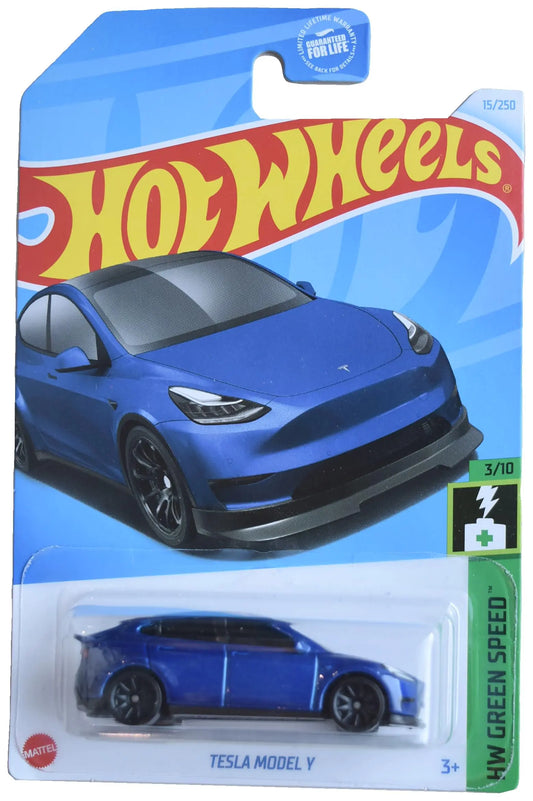 Mattel Hot Wheels Tesla Model Y HW Green Speed 3/10 [Blue] 15/250