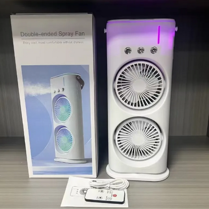 Double-Headed Cooling Spray Fan Lightweight portable USB-rechargeable,