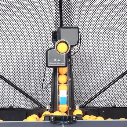 Ping Pong Machine with Net Table Tennis Robot JT-A with Table Tennis Net for Table Tennis Training Suitable Table Tennis Table Ping Pong Table Come with 100 Balls