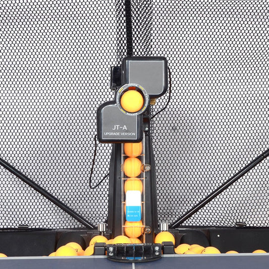 Ping Pong Machine with Net Table Tennis Robot JT-A with Table Tennis Net for Table Tennis Training Suitable Table Tennis Table Ping Pong Table Come with 100 Balls