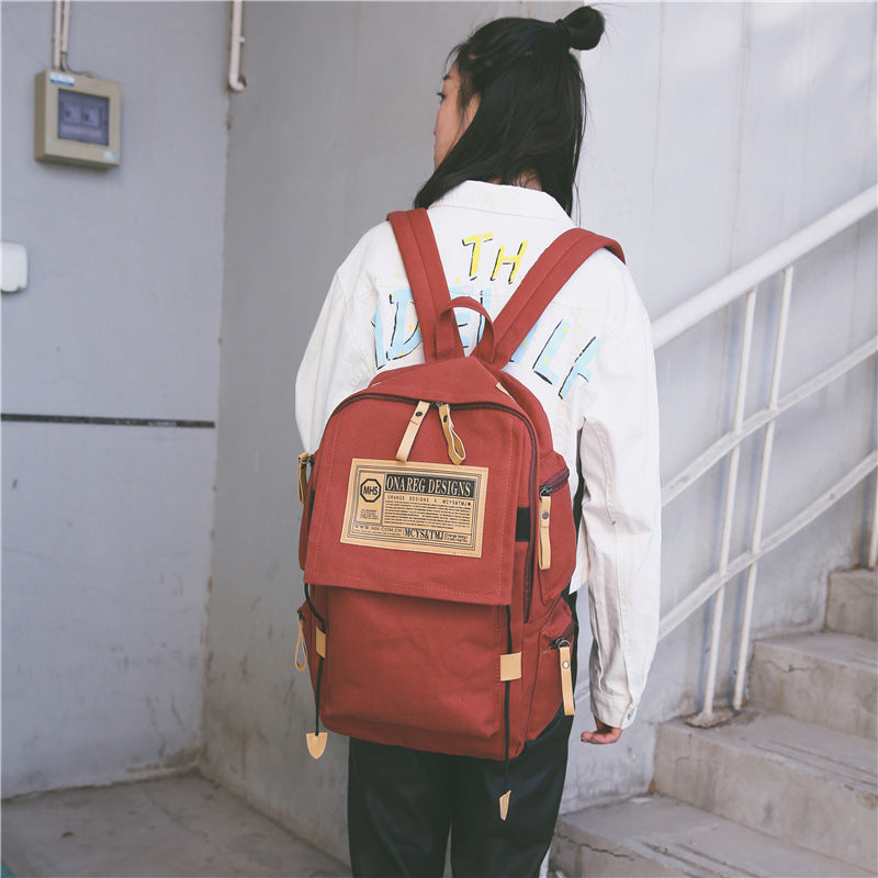 Canvas Couple Backpack bag travel multi colors