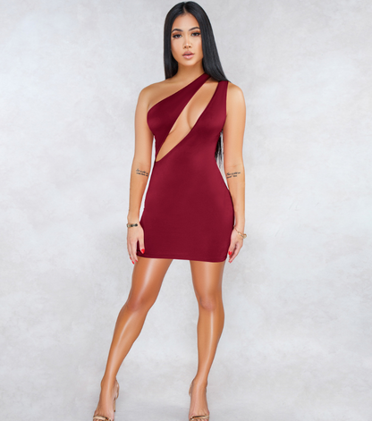One-Shoulder Sexy Dress woman women date couple party night clubbing
