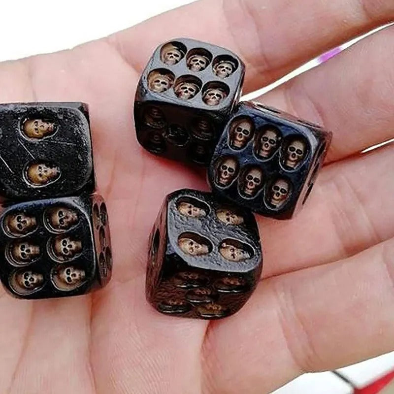5pcs Set Unique Balanced Skull Dice for Events
