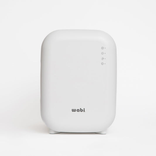 WABI UV LED 3-in-1 Sanitizer & Dryer MINI Box | Disinfect Dry & Store Everyday Items Baby Feeding Gear and Electronics | Touch Control LED (No Mercury) | Smart Storage Mode | Fits 4-6 Baby Bottle