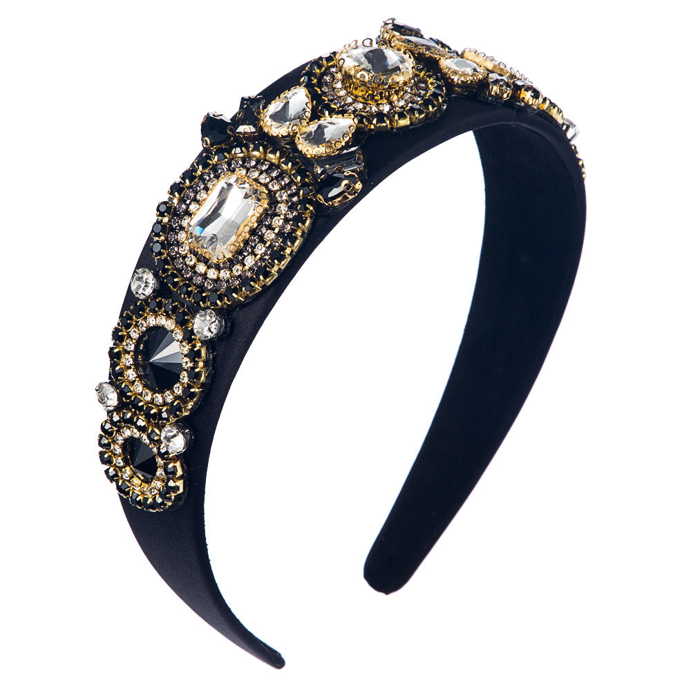 Baroque Style woman women Colorful Headband hairband with Rhinestones