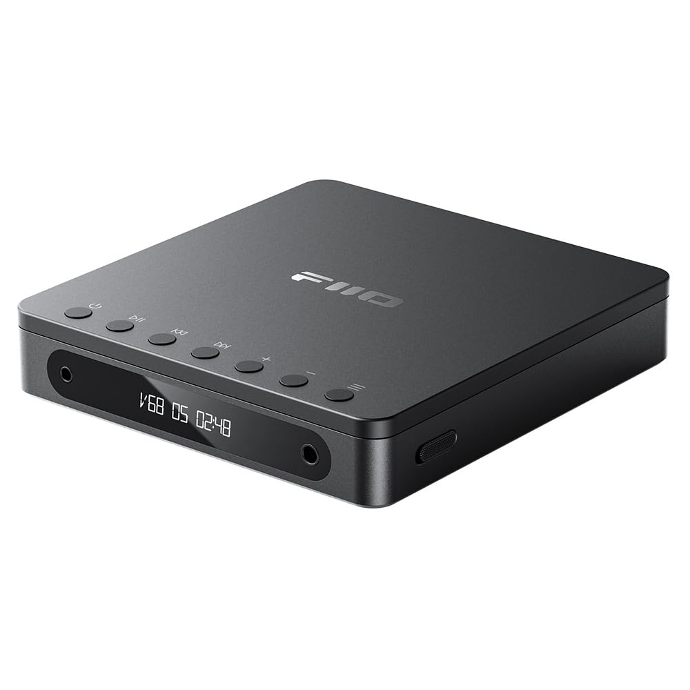 FiiO DM13 Multifunctional Portable Stereo CD Player with Long-Lasting Battery Supports USB Ripping Optical/coaxial/3.5mm/4.4mm outputs (Black)
