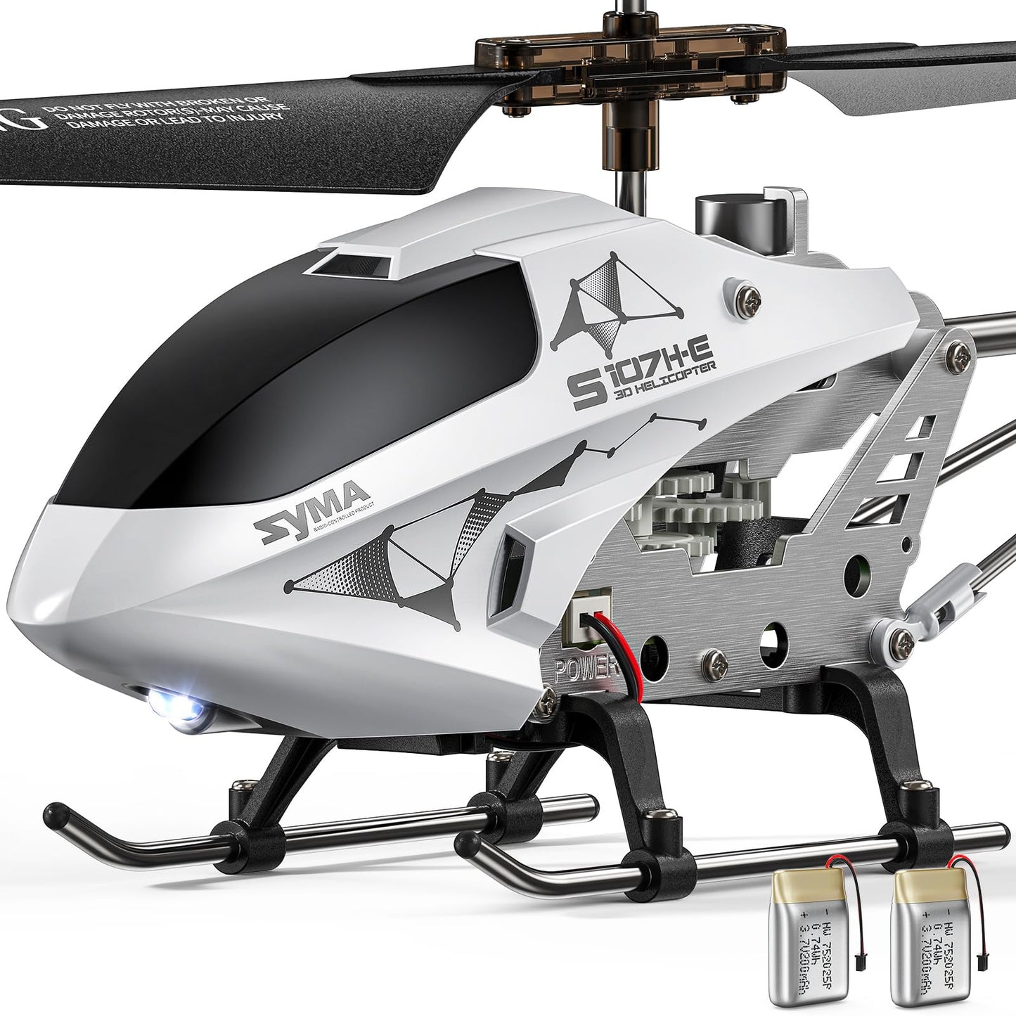 SYMA RC Helicopter 16Mins Flight time (2 Batteries) Altitude Hold One Key Take Off/Landing 3.5 Channel Gyro Stabilizer for 8-12