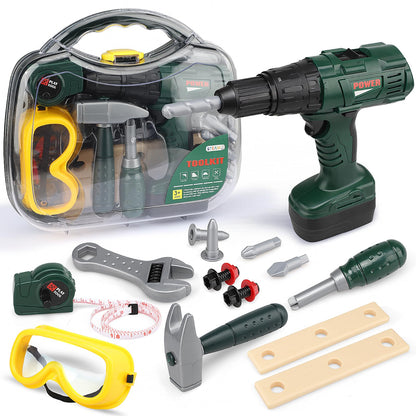 STEAM Life Kids Toddler Tool Set for Boys with Electric Toy Drill Toy Tool Set for Toddlers Kids Tool Box with Toy Hammer Baby Tool Set Tool Set for Kids Ages 3-5 Kids