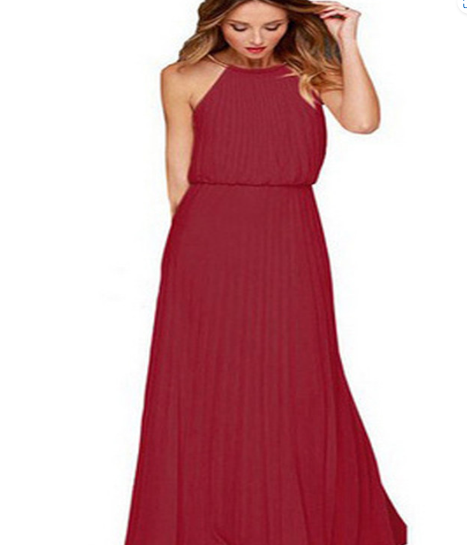 Pleated Sexy Dress Sleeveless Evening Gown woman women date couple party night clubbing nightclub