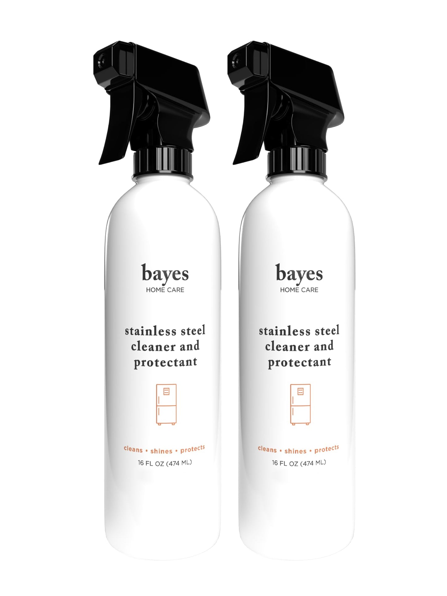 Bayes High-Performance Stainless Steel Cleaner Spray Polish and Protectant - Stainless Steel Refrigerator Cleaner - Indoor & Outdoor Stainless Cleaner - Stainless Steel Sink Cleaner 16oz