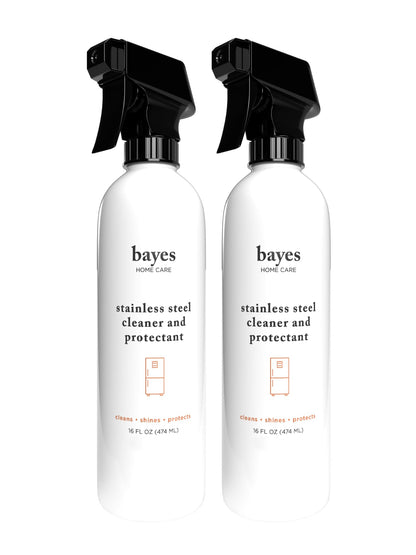 Bayes High-Performance Stainless Steel Cleaner Spray Polish and Protectant - Stainless Steel Refrigerator Cleaner - Indoor & Outdoor Stainless Cleaner - Stainless Steel Sink Cleaner 16oz