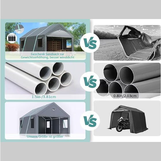 EXTRA LARGE Portable Car Tent Garage storage shelter 12X20 FT