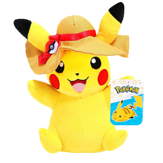Pokemon 8" Pikachu Plush with Hat Accessory - Officially Licensed Limited Edition - Authentic Soft Stuffed Animal Toy Figure - Gift for Kids Boys Girls - 2+