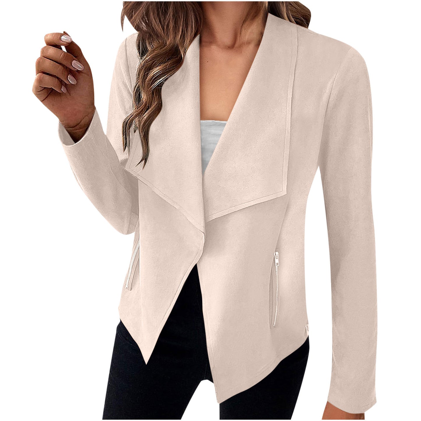 Women Woman Blazer Jacket Feminino Casaquinho (One Piece)