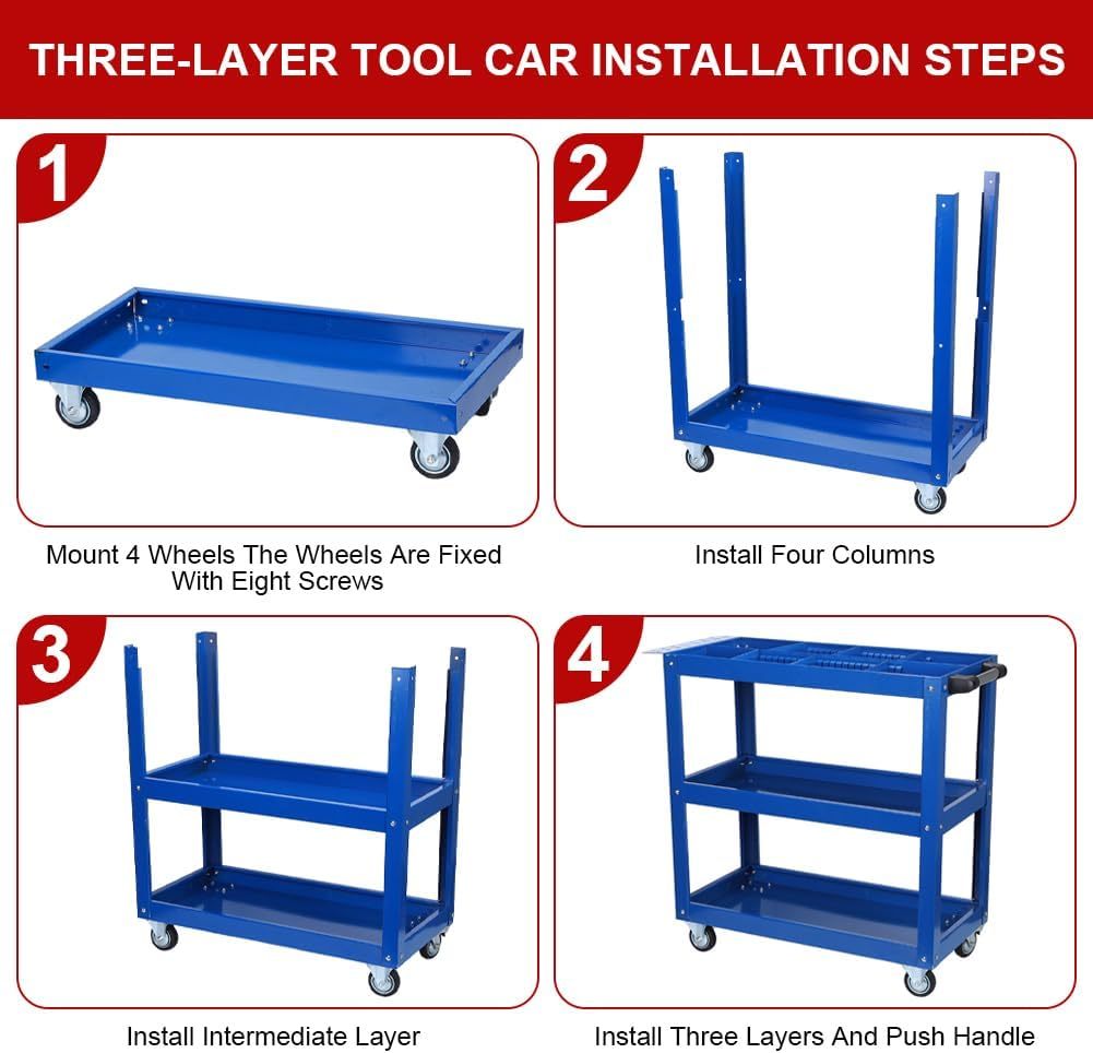 Steel garage Tool Cart